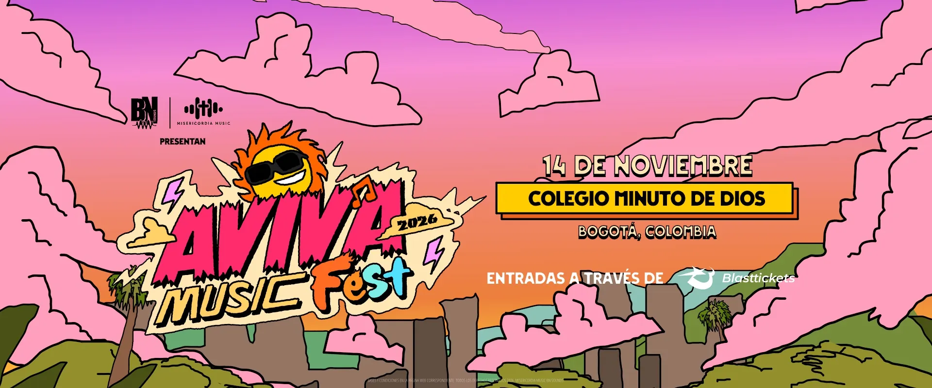 AVIVA Music Fest 2026 — 14 de noviembre, Colegio Minuto de Dios, Bogotá, Colombia