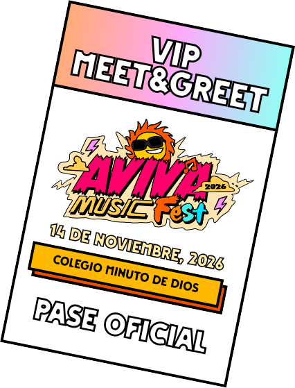 Entrada VIP MEET & GREET — $130.000 COP · AVIVA Music Fest 2026